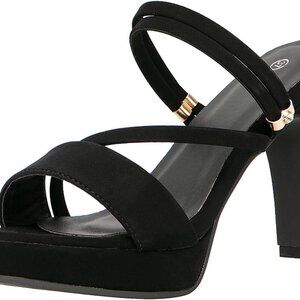 Women's Chunky High Heels Sandals Open Toe Slip On Ankle Strap Dress Shoes